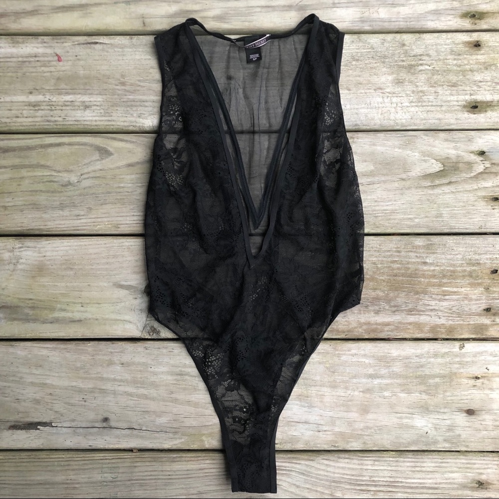 Victoria’s Secret Black Lingerie Lace Body Suit